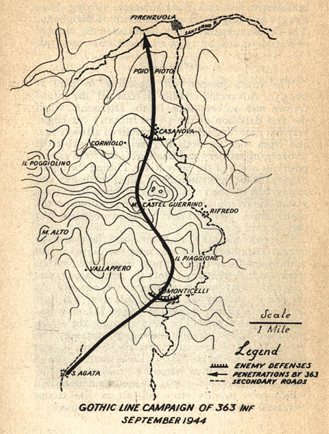 [Gothic Line Campaign of 363 Inf September 1944]