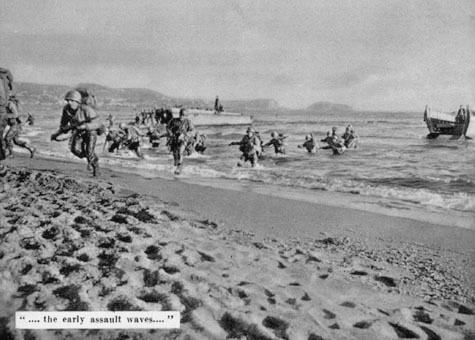 [Salerno, early assault waves]